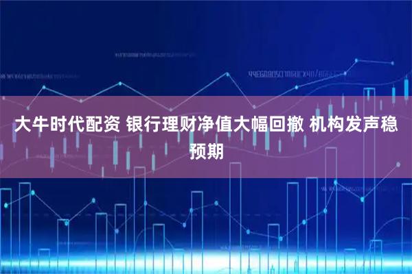 大牛时代配资 银行理财净值大幅回撤 机构发声稳预期